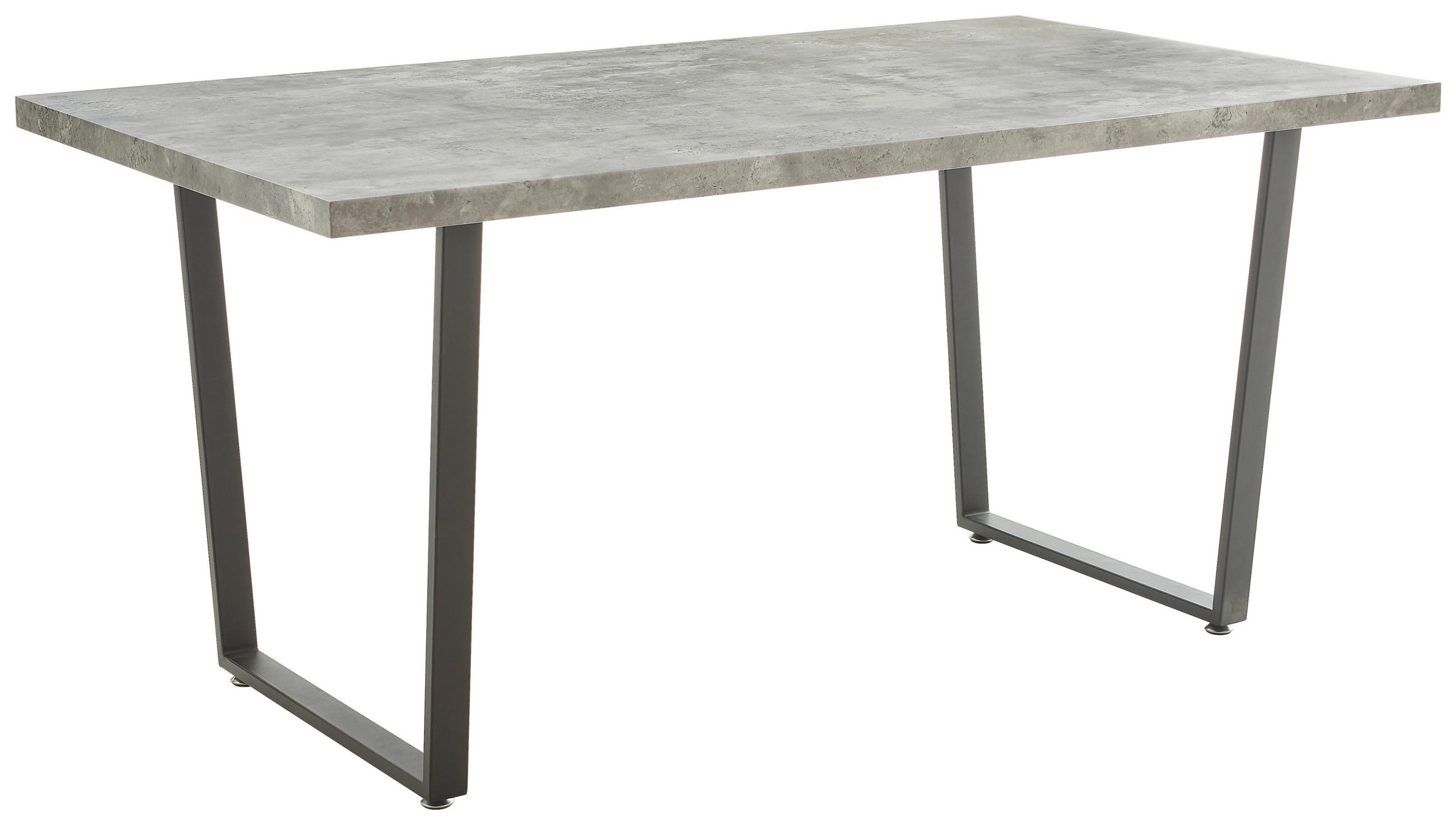 JEDÁLENSKÝ STÔL, sivá, čierna, 160/90/76 cm - čierna/sivá, Modern, kov/kompozitné drevo (160/90/76cm) - P & B