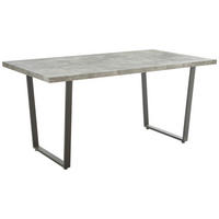 JEDÁLENSKÝ STÔL, sivá, čierna, 160/90/76 cm - čierna/sivá, Modern, kov/kompozitné drevo (160/90/76cm) - P & B