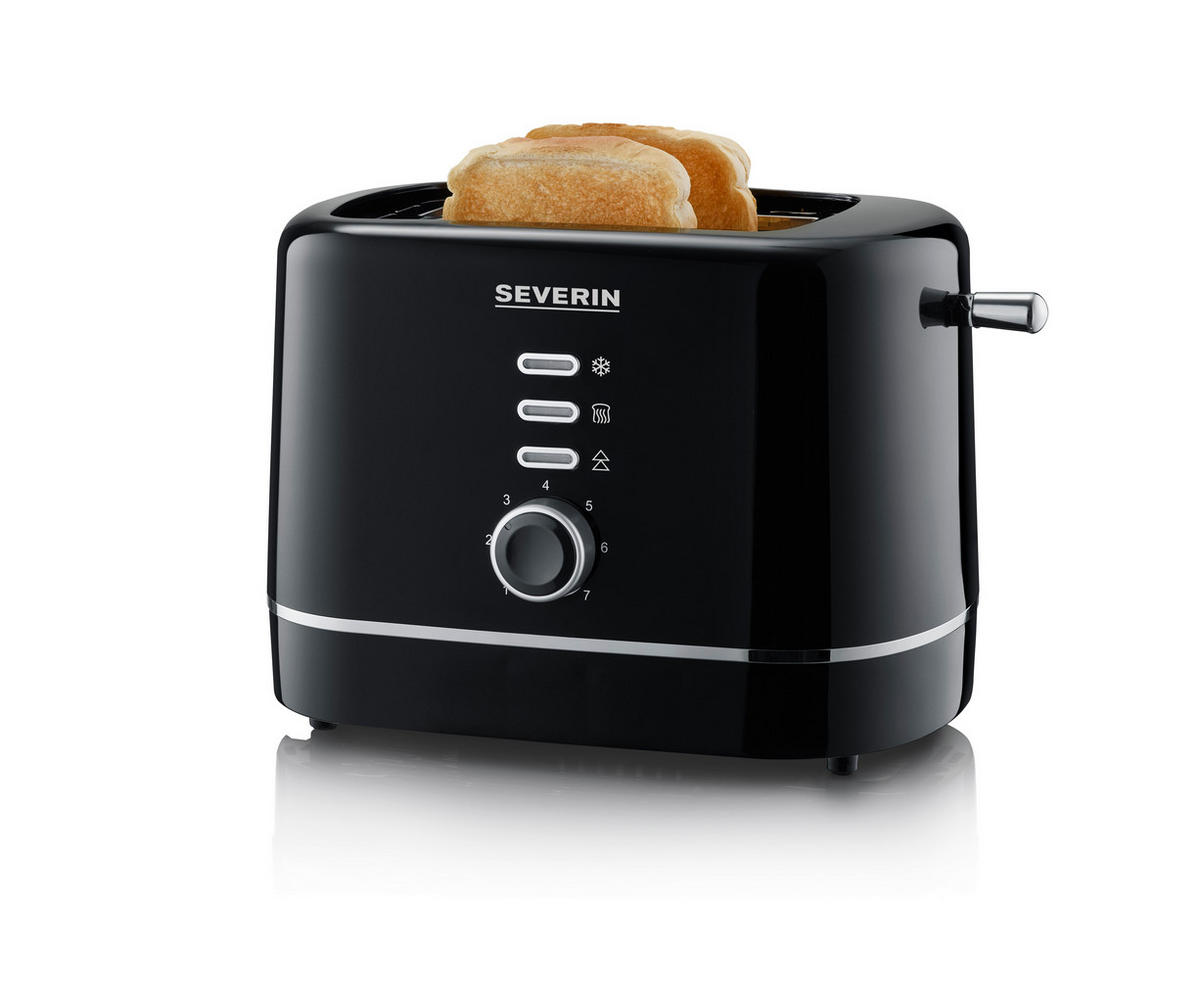TOASTER  - Schwarz, Basics, Kunststoff (18,2/18,8/28cm) - Severin