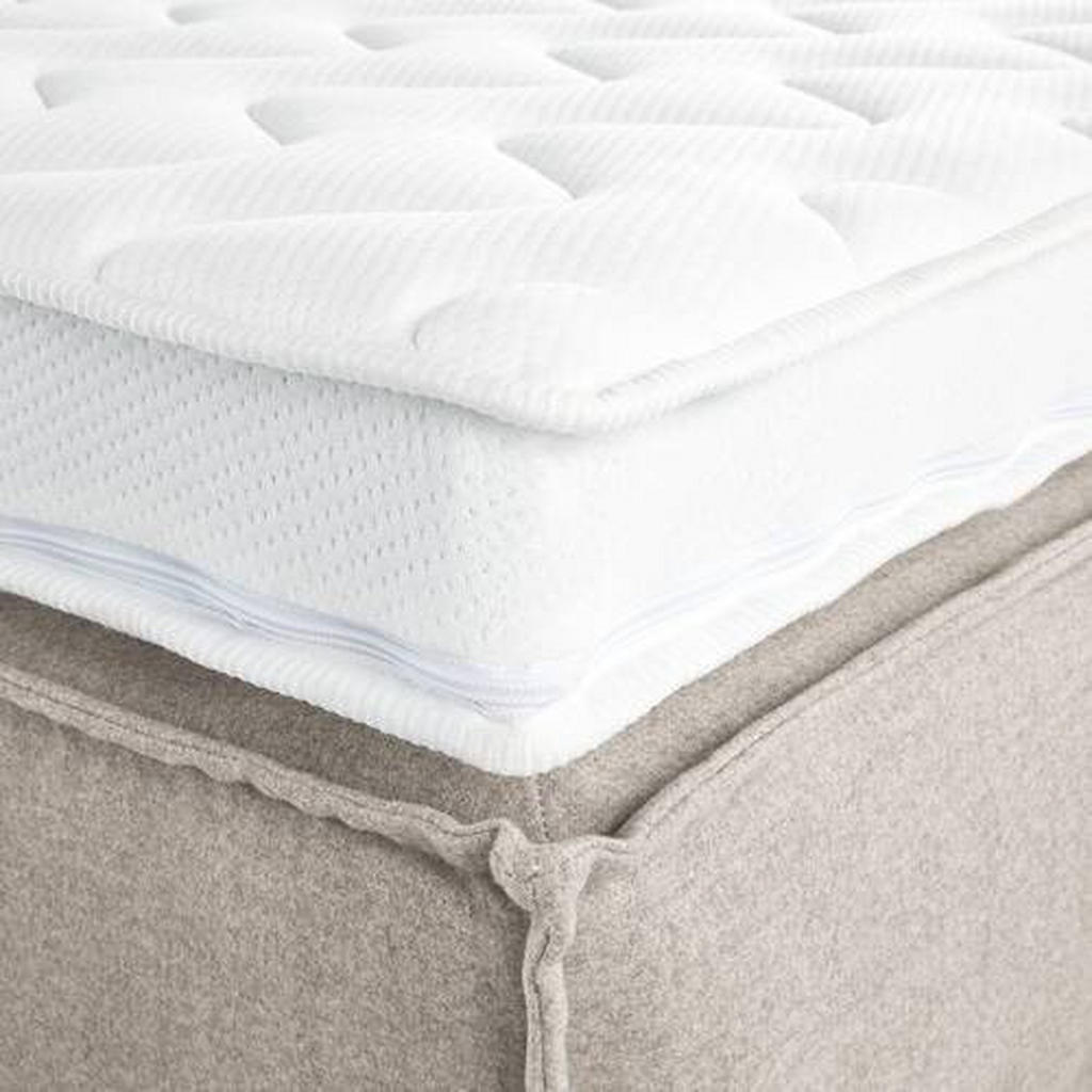 Thumbnail - home24 Boxspringbett, Beige, Textil, H3, 7-Zonen, Höhe ca. 24 cm, 180x200 cm, gepolstertes Kopfteil, Topper durchgehend,...
