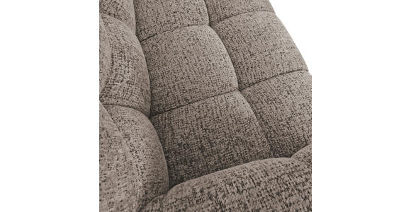 SITZBANK in Textil Graubraun  - Graubraun/Schwarz, Design, Textil/Metall (200/91/78cm) - Novel