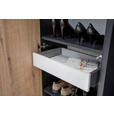 GARDEROBE 3-teilig  in 160/200/39 cm  - Eichefarben/Anthrazit, Design, Holzwerkstoff (160/200/39cm) - Moderano