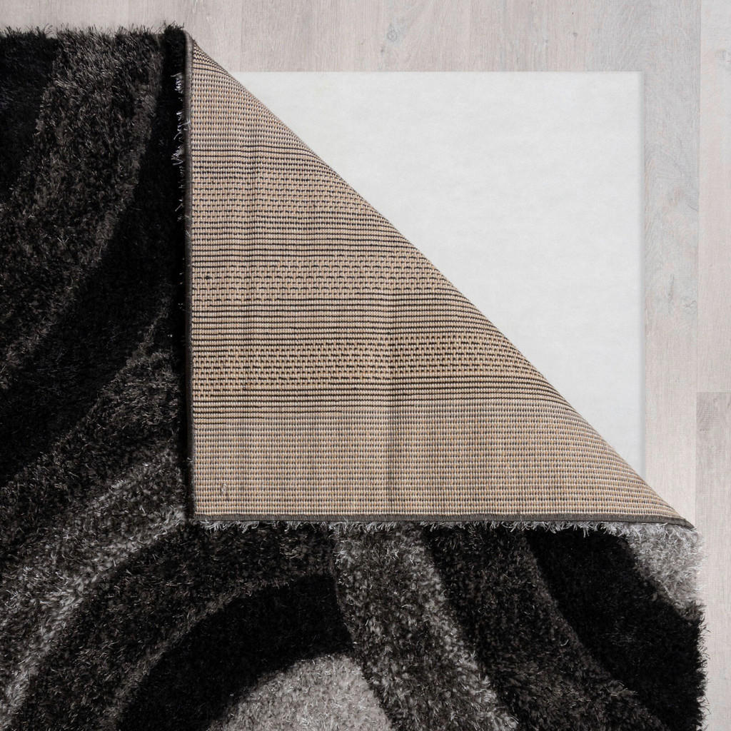 Thumbnail - Xora Shaggy Velvet, Grau, Schwarz, Textil, Struktur, rechteckig, 200x290 cm, für Fußbodenheizung geeignet, in verschiede...