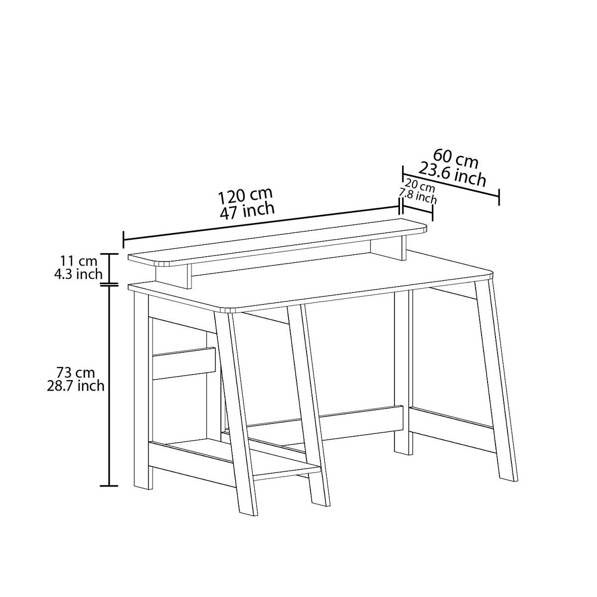 SCHREIBTISCH 120/60/73 cm  in Weiß  - Weiß, Design, Holzwerkstoff (120/60/73cm) - Livetastic