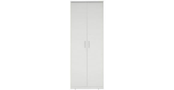 KLEIDERSCHRANK in Weiß - Silberfarben/Weiß, KONVENTIONELL, Holzwerkstoff/Metall (72/194/54cm) - Xora