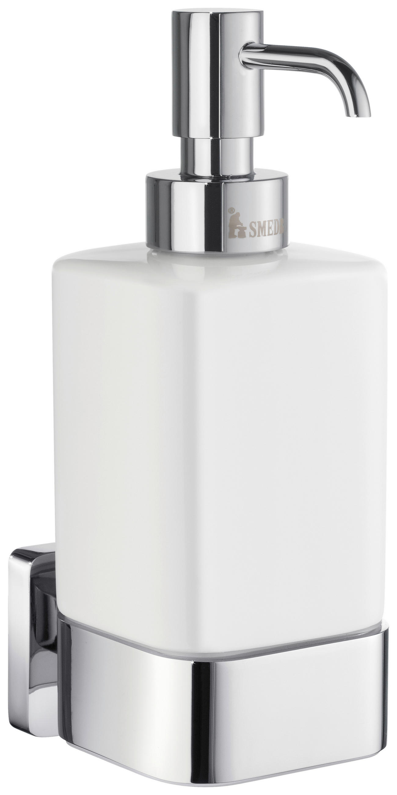 SEIFENSPENDER Metall, Keramik  - Chromfarben/Weiß, Basics, Keramik/Metall (6,3/18/4,5cm) - Smedbo