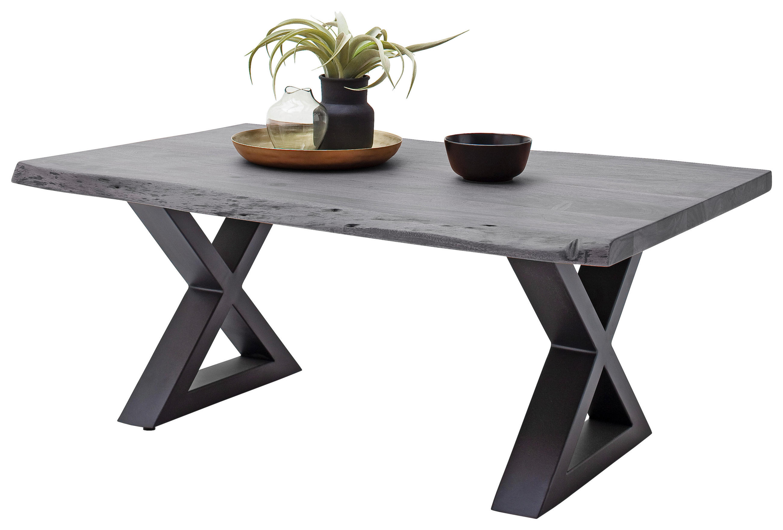 Couchtisch Holz Massiv Cartagena Grau/anthrazit