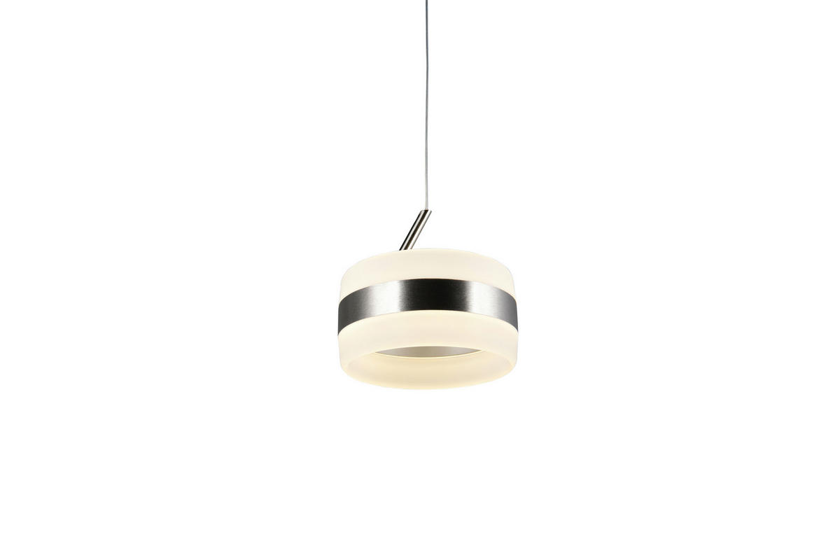 LED-HÄNGELEUCHTE 15,5/150 cm    - Weiss/Nickelfarben, Design, Kunststoff/Metall (15,5/150cm) - Trio Leuchten