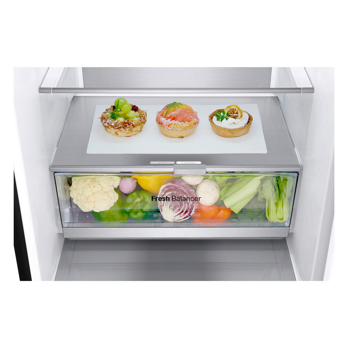 KÜHL-GEFRIER-KOMBINATION GBV7280BEV  - Schwarz, Basics, Metall (59,5/203/67,5cm) - LG