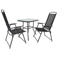 GARTENTISCHGRUPPE  - Anthrazit, Basics, Glas/Textil - Gardenson