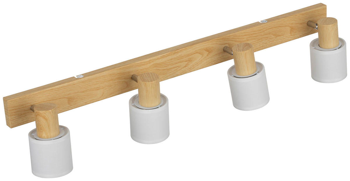 DECKENLEUCHTE 81/11,5/12,5 cm   - Weiß, Trend, Textil/Metall (81/11,5/12,5cm) - Novel