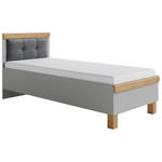 BETT 90/200 cm  in Grau, Eichefarben  - Eichefarben/Grau, KONVENTIONELL, Holz/Holzwerkstoff (90/200cm) - Cantus