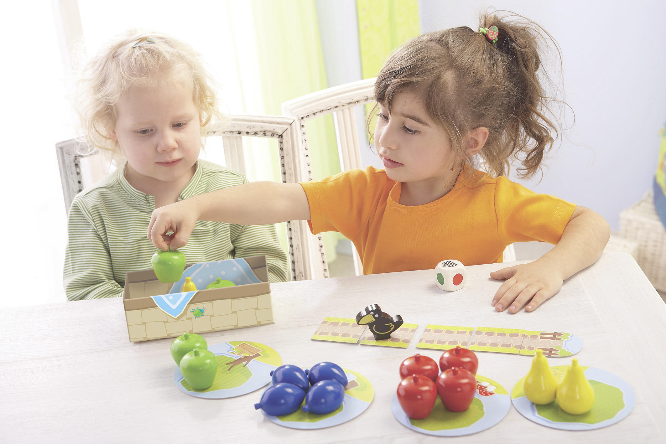 LERNSPIEL Meine ersten Spiel Erster Obstgarten  - Multicolor, Basics, Karton/Naturmaterialien (22,4/22,5/7,3cm) - Haba