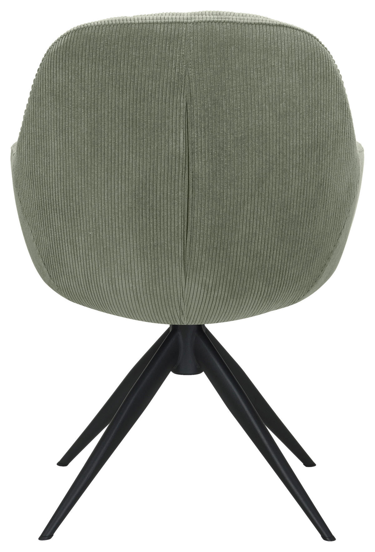 ARMLEHNSTUHL  Sitzfläche 360° drehbar, inklusive Armlehnen, automatische Rückholfunktion Webstoff  Grün  - Schwarz/Grün, Design, Textil/Metall (62/85/70cm) - Johann Jakob