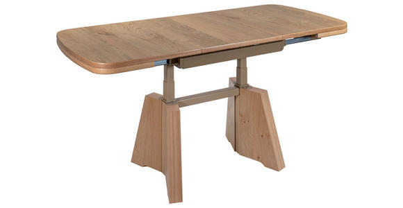 COUCHTISCH in Metall, Holzwerkstoff 90-130,5/65/54-73 cm  - Eichefarben, KONVENTIONELL, Holzwerkstoff/Metall (90-130,5/65/54-73cm) - Venda