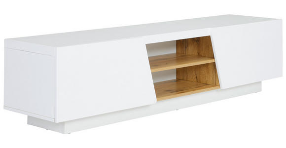 LOWBOARD in 160/41/40 cm - Eichefarben/Weiß, Design, Holzwerkstoff (160/41/40cm) - Carryhome