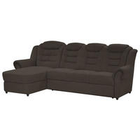 ECKSOFA Braun Chenille  - Schwarz/Braun, KONVENTIONELL, Kunststoff/Textil (165/262cm) - Livetastic