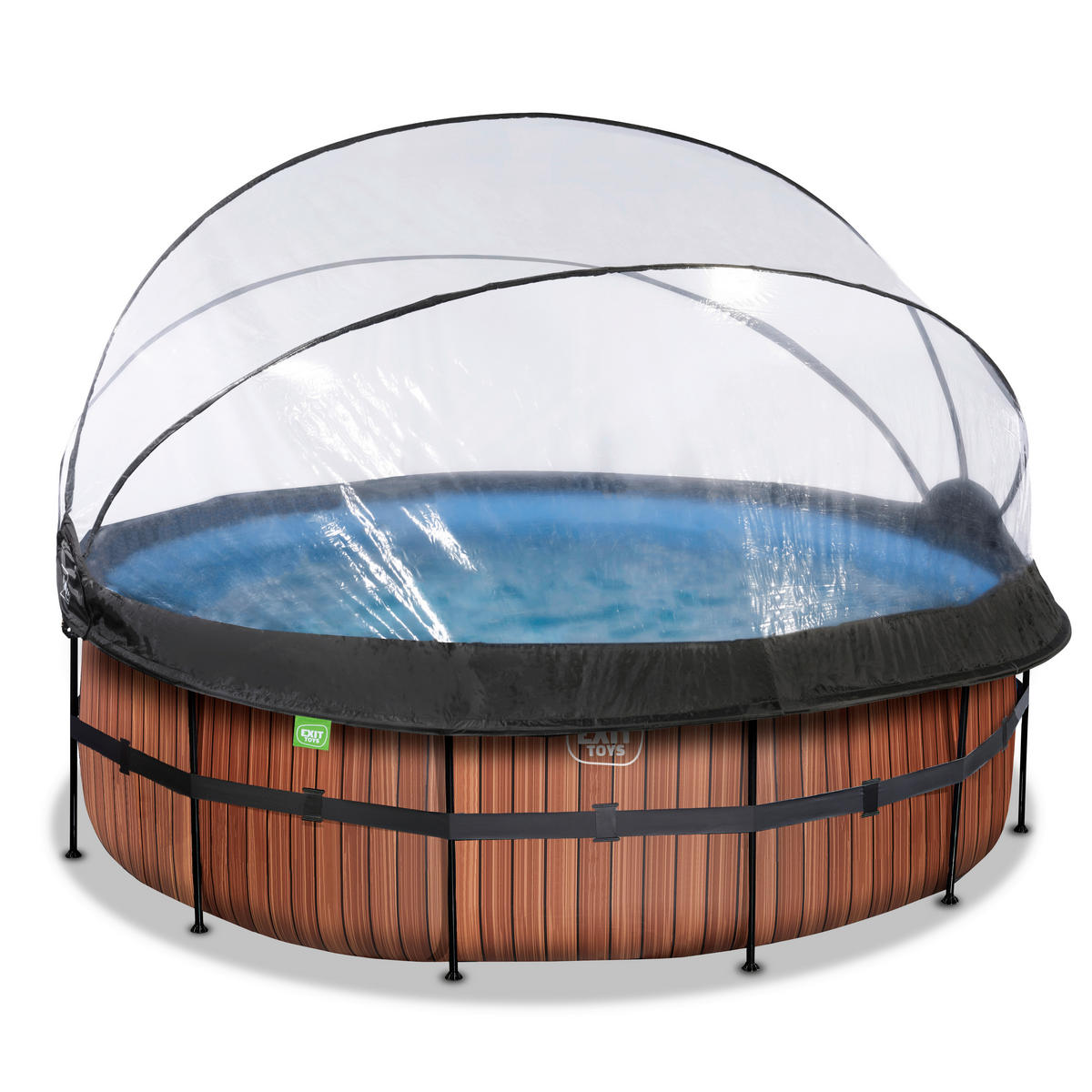 POOL SET 427/122 cm  - brun, Klassisk, plast (427/122cm) - EXIT Toys