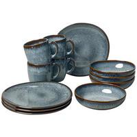 FRÜHSTÜCKSSERVICE 12-teilig 4 Personen Dunkelgrau Lave Gris  - Dunkelgrau, Basics, Keramik (34,5/19,4/32cm) - like.Villeroy & Boch