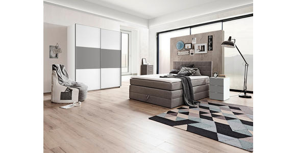 BOXSPRINGBETT 120/200 cm,  in Anthrazit  - Anthrazit/Schwarz, Design, Kunststoff/Textil (120/200cm) - Xora