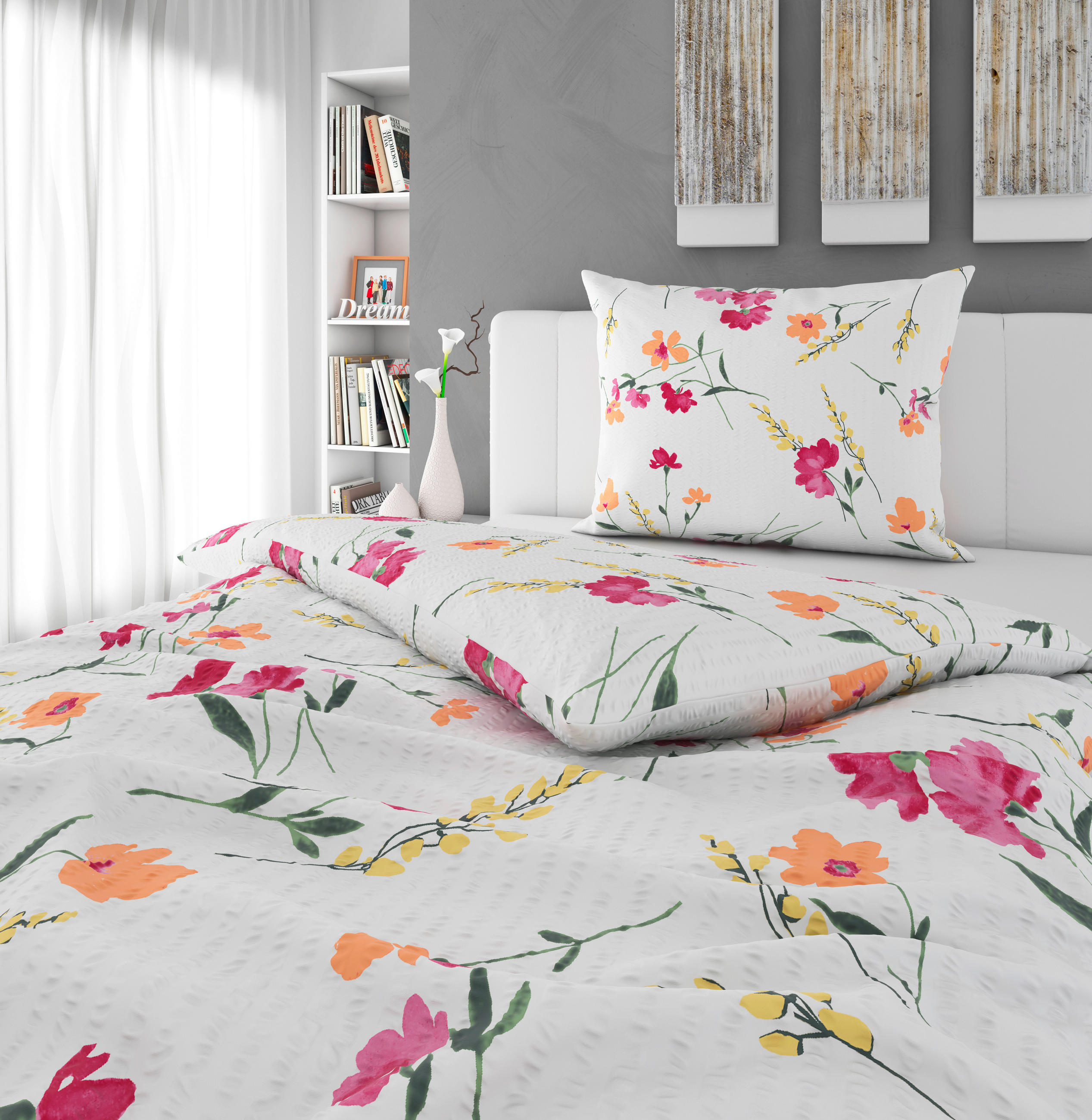 POSTELJINA ISABELLA 140/200 cm krep višebojna  - višebojna, Osnovno, tekstil (140/200cm) - Esposa