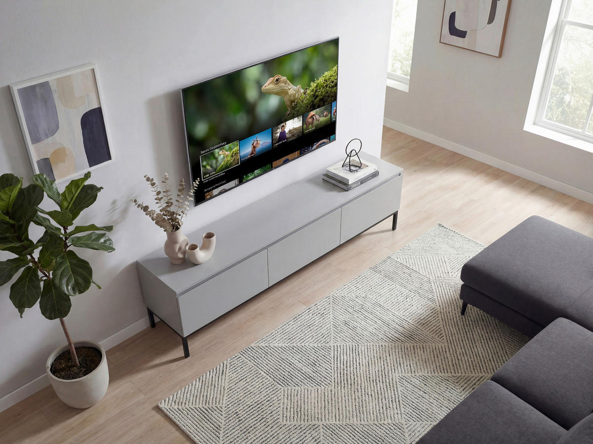 TV-BÄNK  150/46/37 cm 3 låda(or) stående  - grå/svart, Design, metall/trämaterial (150/46/37cm) - Livetastic