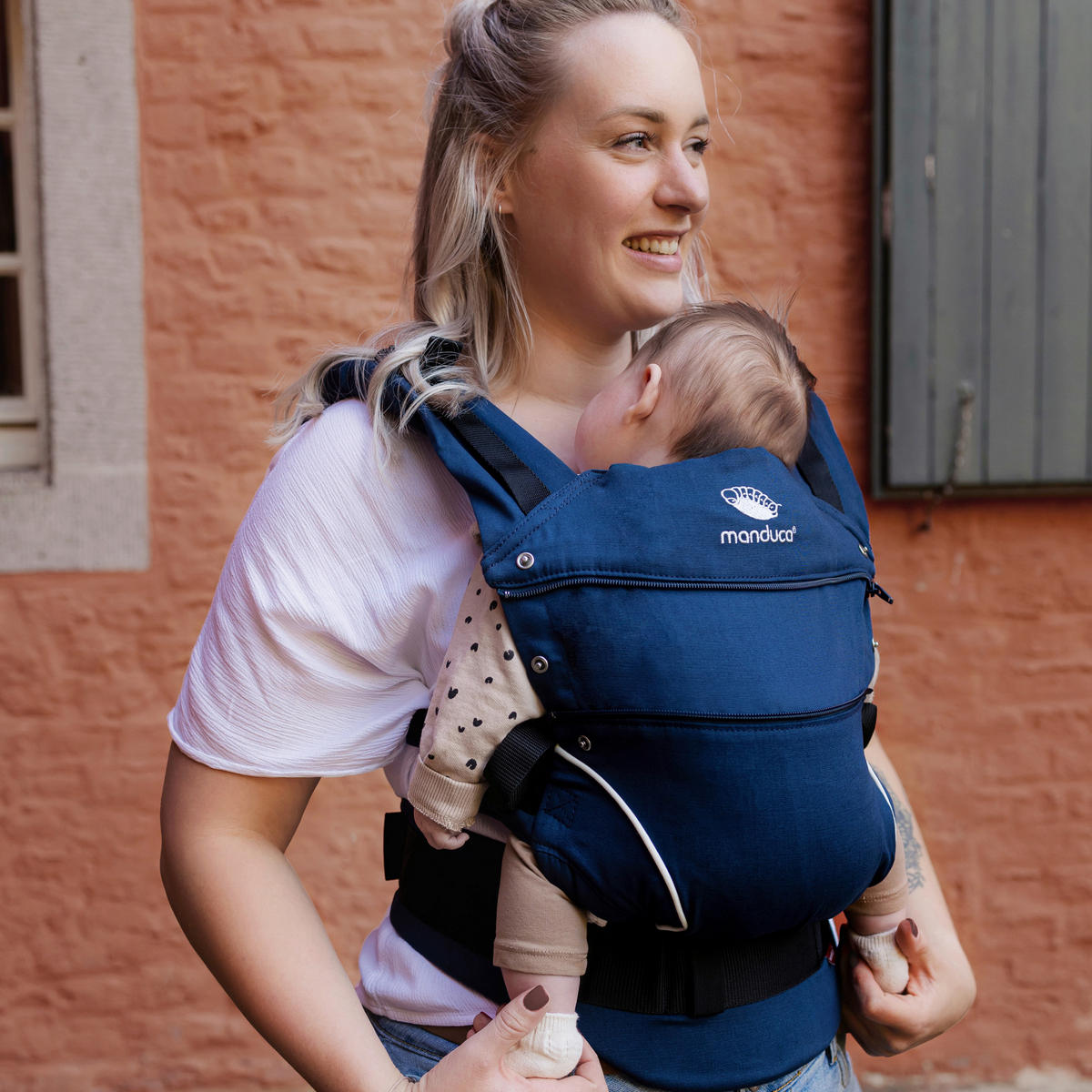 BABYTRAGE Manduca first  - Dunkelblau, Basics, Textil (One-Sizenull) - Wickelkinder Manduca