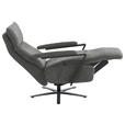 RELAXSESSEL in Textil Dunkelgrau  - Dunkelgrau/Schwarz, Design, Textil/Metall (68/117/85cm) - Cantus