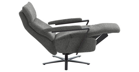 RELAXSESSEL in Textil Dunkelgrau - Dunkelgrau/Schwarz, Design, Textil/Metall (68/117/85cm) - Cantus