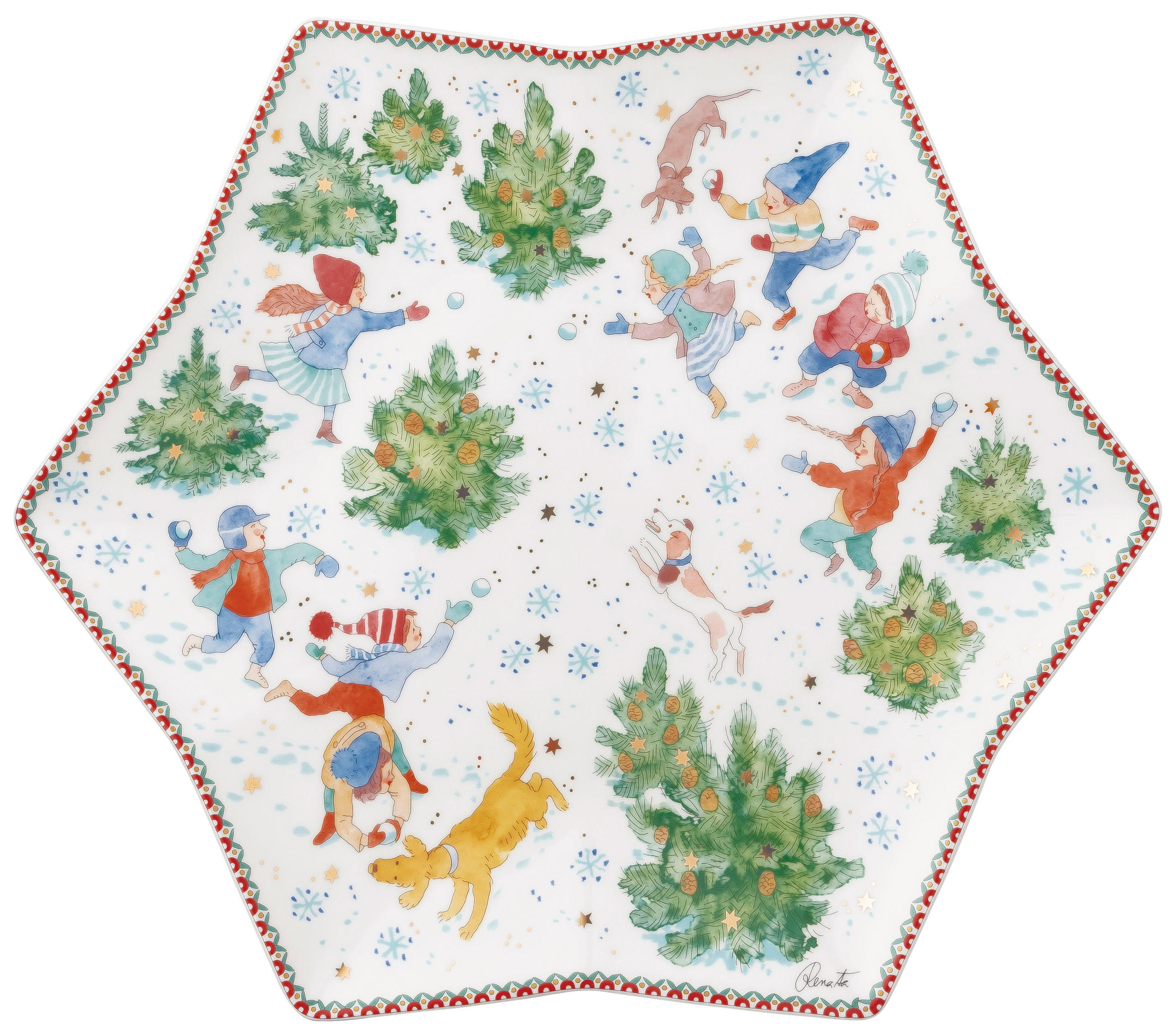 SCHALE Sammelkollektion 25 - Weihnachtsspiele  - Multicolor, Basics, Keramik (33,6/3,3cm) - Hutschenreuther