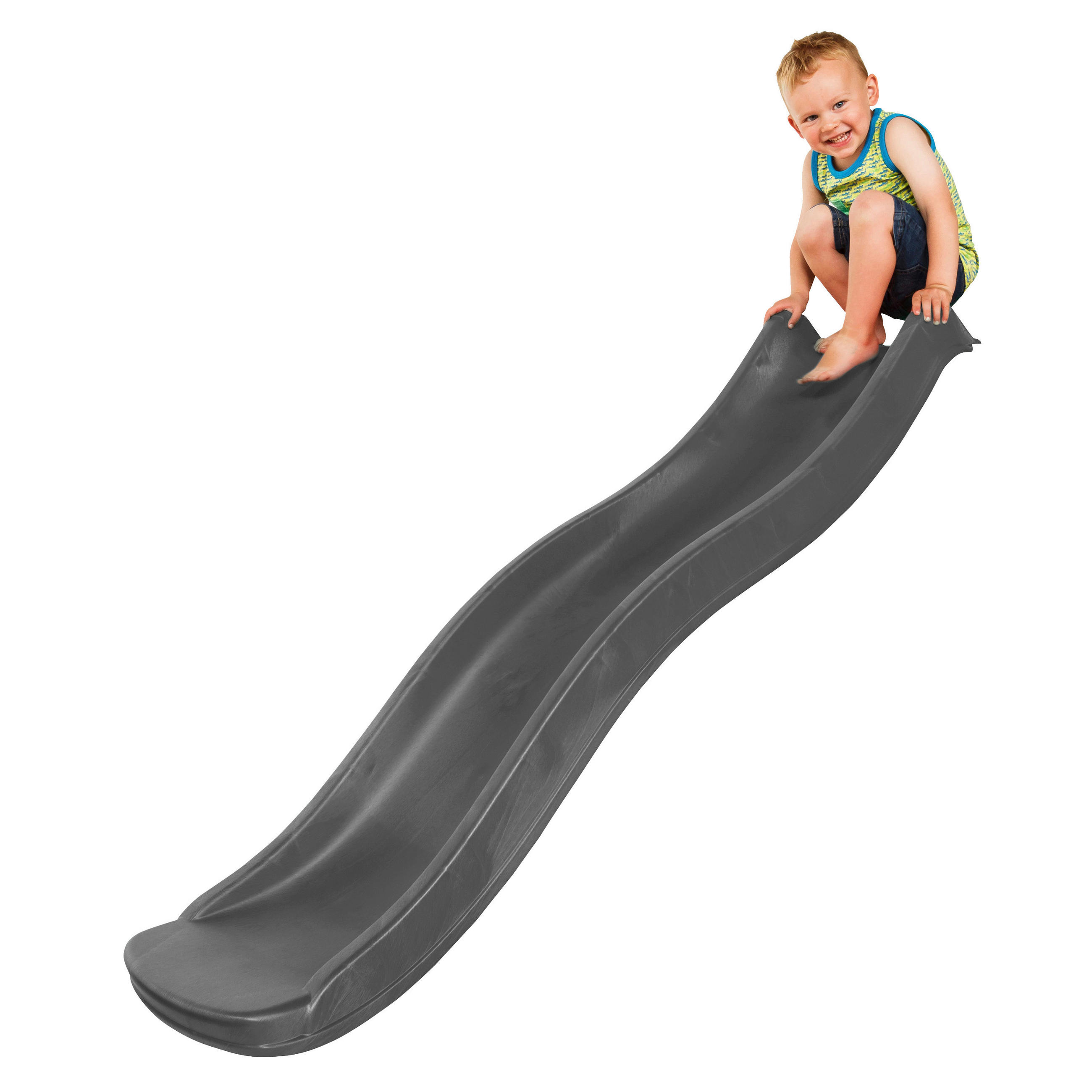KINDERRUTSCHE Grau  - Grau, KONVENTIONELL, Kunststoff (41,5/17/180cm) - Ambia Garden