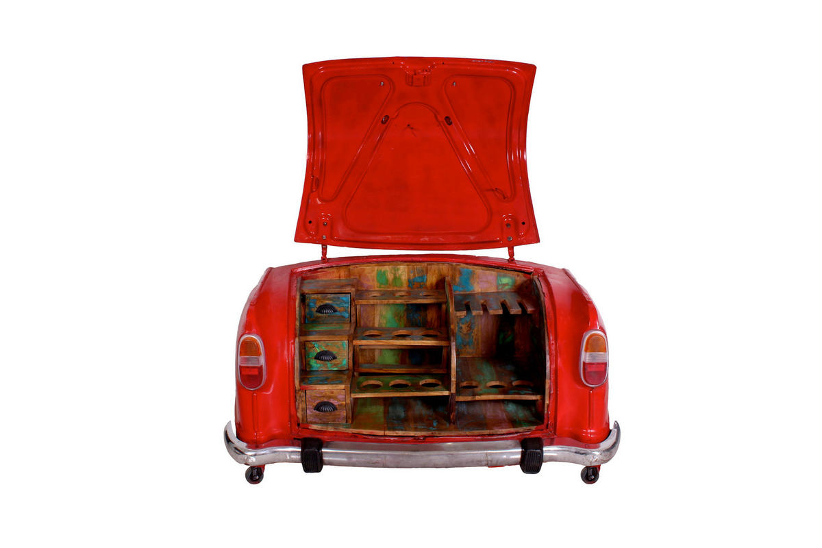 BARSCHRANK in Multicolor, Rot  - Rot/Multicolor, MODERN, Holz/Metall (168/80/72cm) - MID.YOU