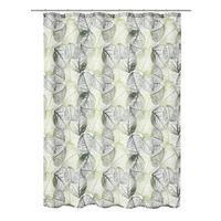 DUSCHVORHANG SELVA 180/200 cm  - Waldgrün/Hellgrün, Basics, Textil (180/200cm) - Kleine Wolke