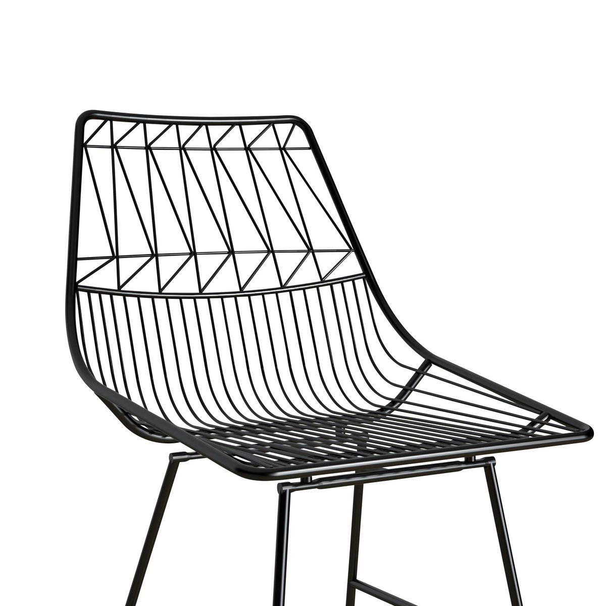 BARHOCKER Schwarz Stahl abwischbar  - Schwarz, Design, Kunststoff/Metall (55/93/47cm) - MID.YOU