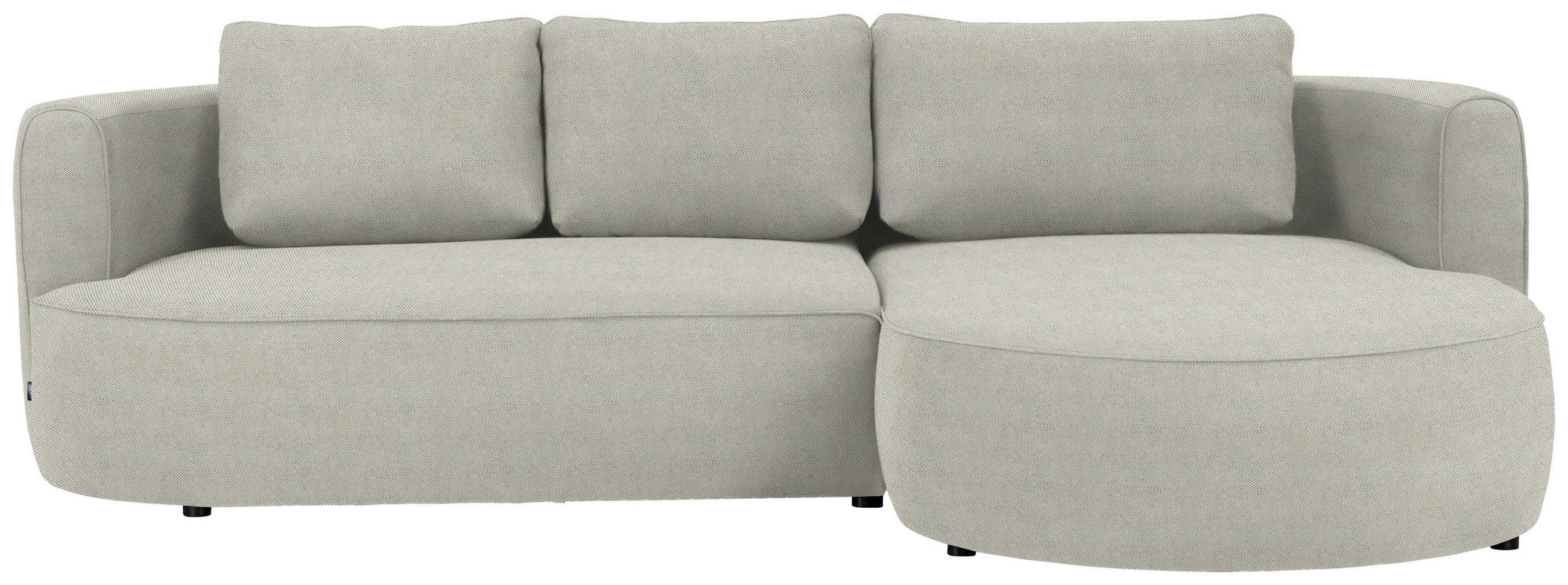 ECKSOFA in Webstoff Creme  - Creme/Schwarz, Modern, Kunststoff/Textil (284/183cm) - Welnova