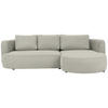 ECKSOFA in Webstoff Creme  - Creme/Schwarz, Modern, Kunststoff/Textil (284/183cm) - Welnova
