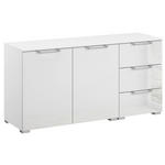 KOMMODE  in 120/61/42 cm  - Klar/Silberfarben, Design, Glas/Holzwerkstoff (120/61/42cm) - Novel