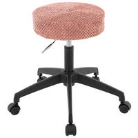 Taburet De Birou, 35/49/61/35 cm - roz/negru, Konventionell, plastic/metal (35/49/61/35cm) - Carryhome