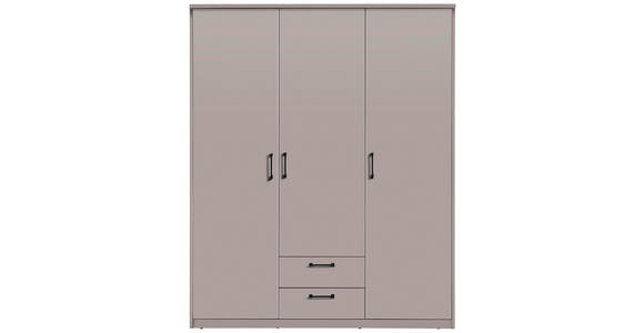 DREHTÜRENSCHRANK  in Kaschmir  - Kaschmir/Schwarz, Basics, Holzwerkstoff/Metall (157/194/54cm) - Xora