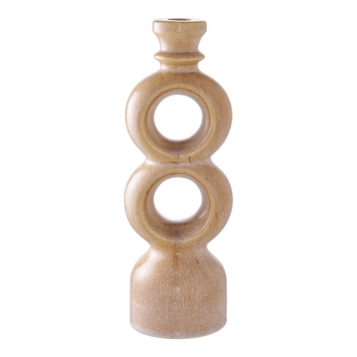 KERZENHALTER - Beige, Basics, Keramik (9,5/30,5/10,7cm)