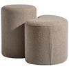 POUF Bouclé Hellbraun 56,5/35/40/50/36,5/35 cm  - Hellbraun, Design, Holzwerkstoff/Textil (56,5/35/40/50/36,5/35cm) - MID.YOU