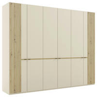 DREHTÜRENSCHRANK 300/236/58 cm,  in Champagner, Eiche Bianco, 6-türig  - Eiche Bianco/Champagner, Design, Holzwerkstoff/Metall (300/236/58cm) - Musterring