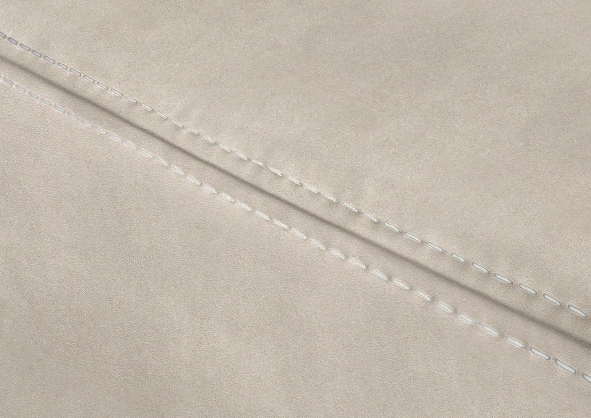 ECKSOFA in Mikrofaser Creme  223/275 cm  - Beige/Creme, KONVENTIONELL, Textil/Metall (223/275cm) - Beldomo Comfort