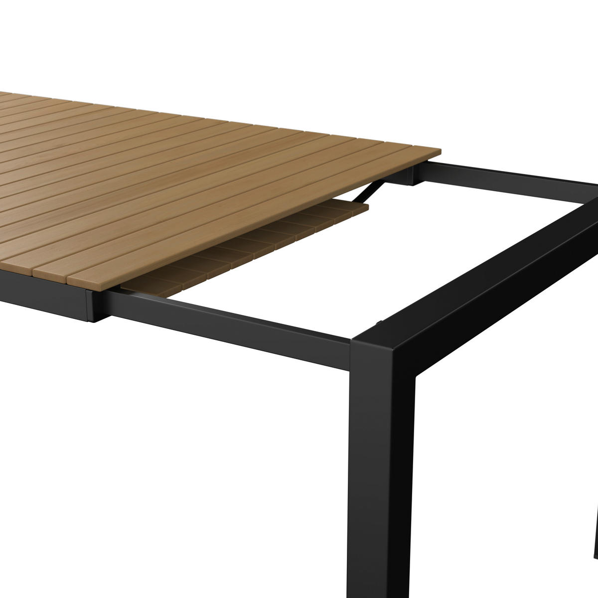 GARTENTISCH  - Schwarz/Teakfarben, MODERN, Holz/Metall (118,5/252/100/75cm) - Ambia Garden