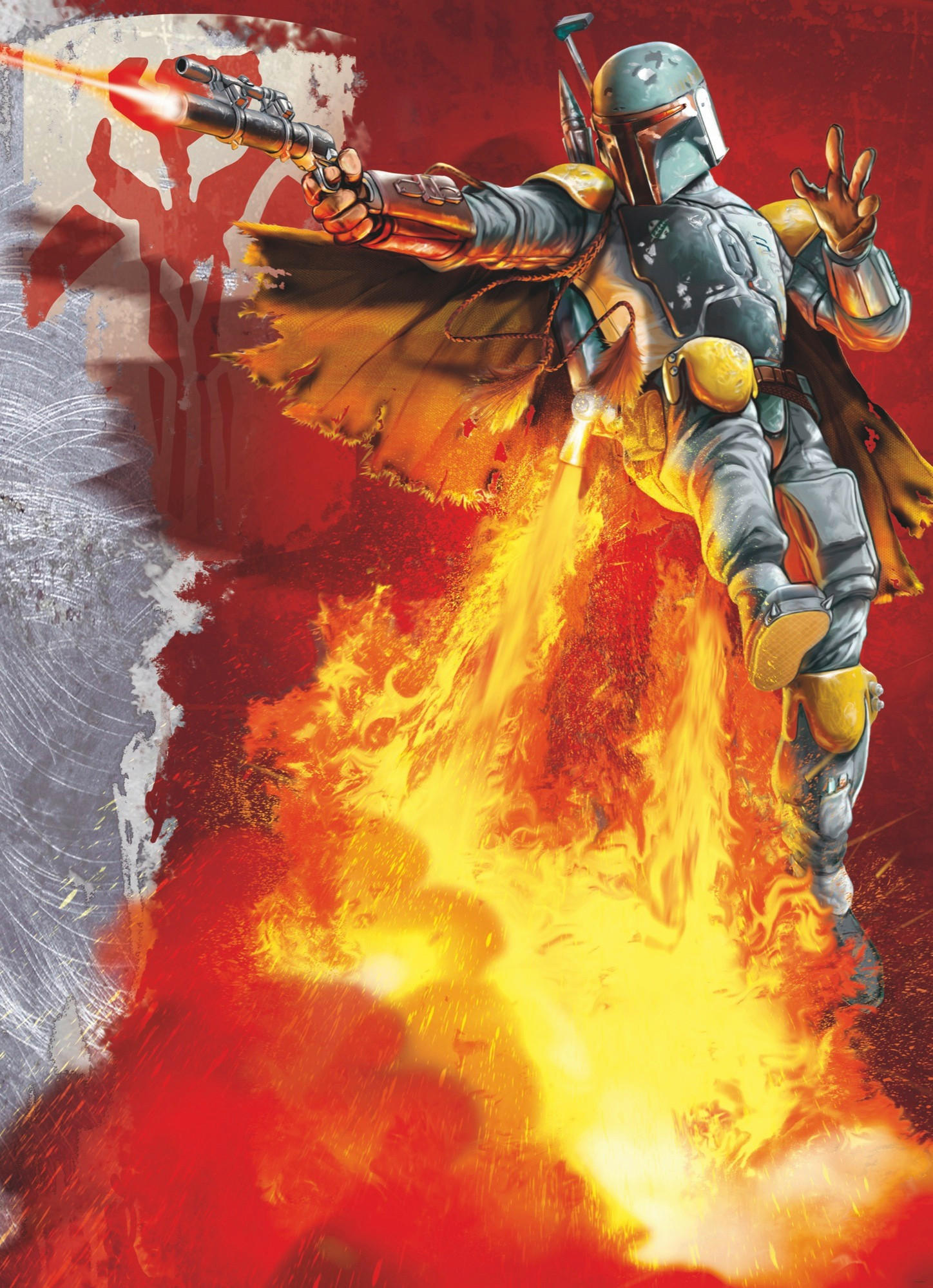 Star Wars Fototapete Star Wars Gelb, Grau, Rot 184x254 cm