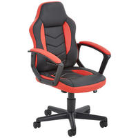 GAMING STOL umetna masa, tekstil rdeča, črna  - rdeča/črna, Design, umetna masa/tekstil (54/93-103/54cm) - Xora