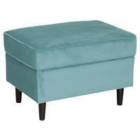 TABURETKA, textil, kartón, kompozitné drevo, 76/53/35 cm - čierna/modrá, Basics, kartón/kompozitné drevo (76/53/35cm) - Niels Andersson