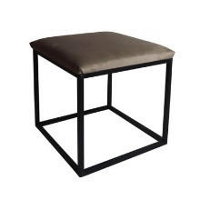KLOP BREZ NASLONA, kovina, tekstil svetlo rjava  - svetlo rjava, Basics, kovina/tekstil (38/38/38cm)