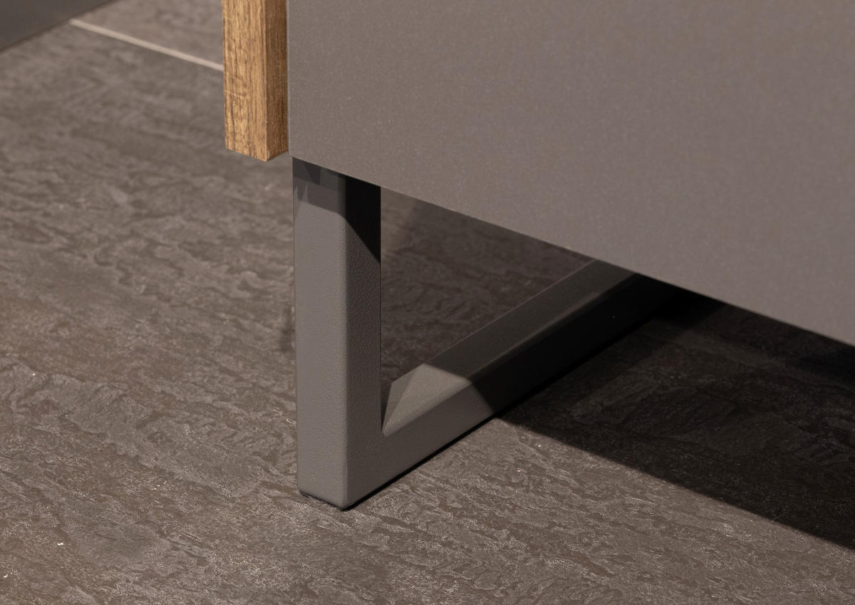 KOMMODE  in 96/87/41 cm  - Eiche dunkel/Dunkelgrau, MODERN, Holzwerkstoff/Metall (96/87/41cm) - Rauch Möbel