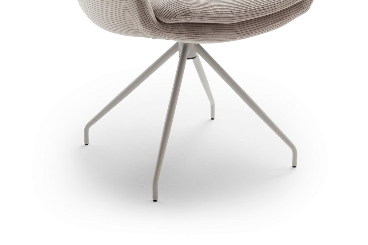 ARMLEHNSTUHL  in Cord  - Sandfarben/Seidengrau, Design, Textil/Metall (63/90/69cm) - Johann Jakob